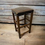 Load image into Gallery viewer, rOOM sET Vintage School Stool Brown Leather
