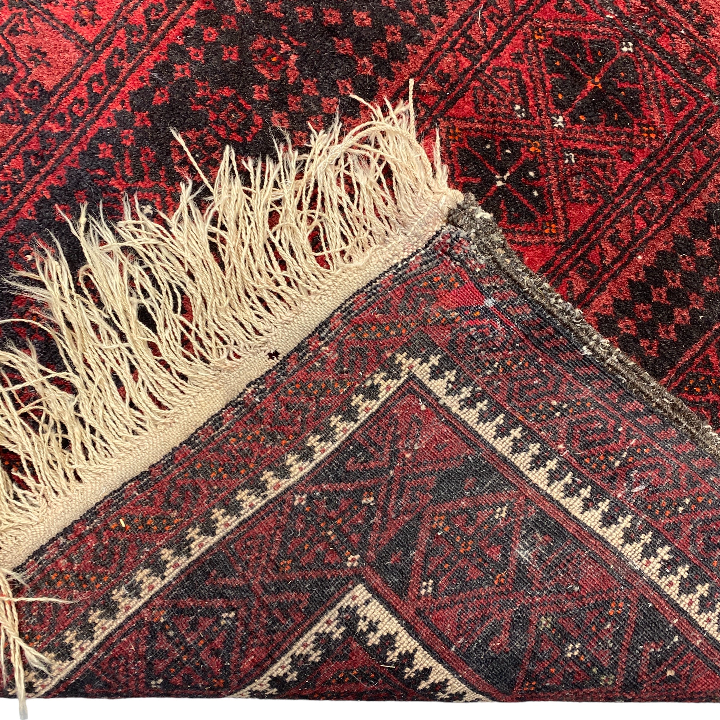 Underside Of Vintage Persian Rug