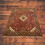 Load image into Gallery viewer, Wooden Floor Vintage Rug Pink Orange Beige Wool
