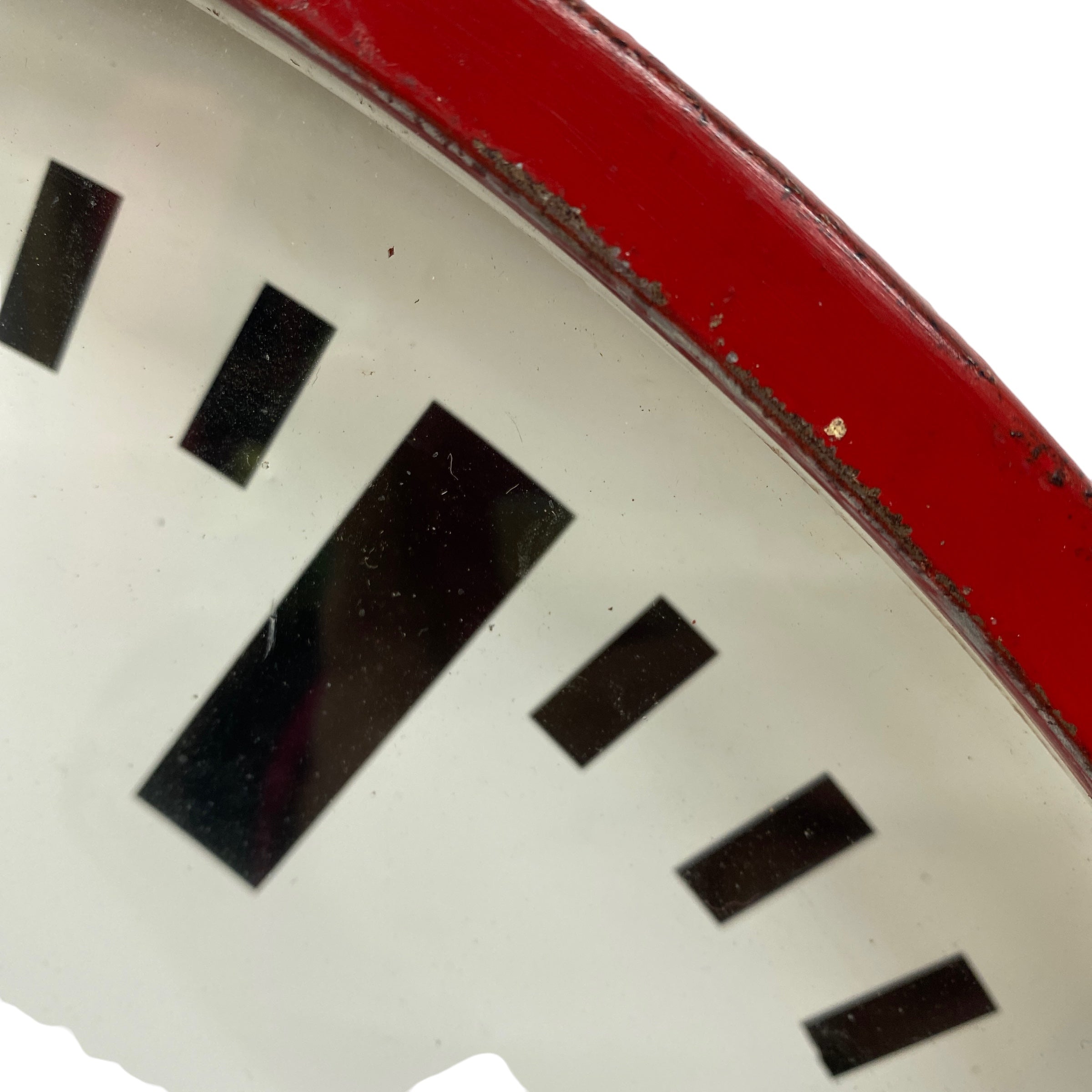 Clock Digits Simplex Wall Clock Retro Vintage Red Black