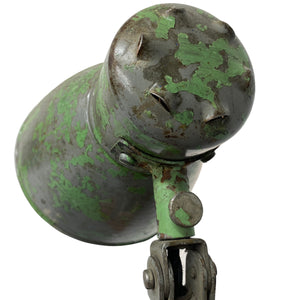 Aged Green Paintwork Green Industrial Lamp