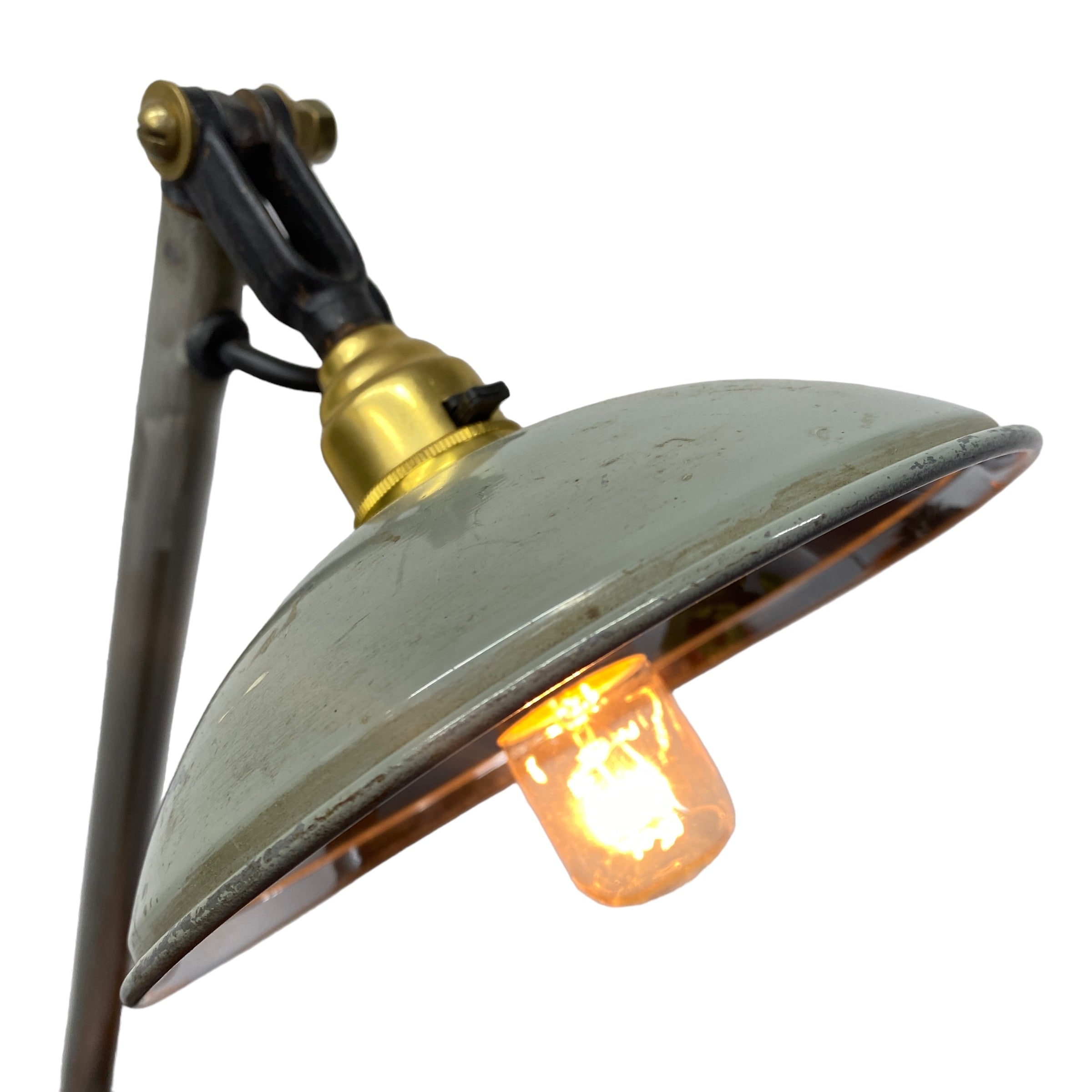 Brass Fittings Industrial Desk Lamp Taupe