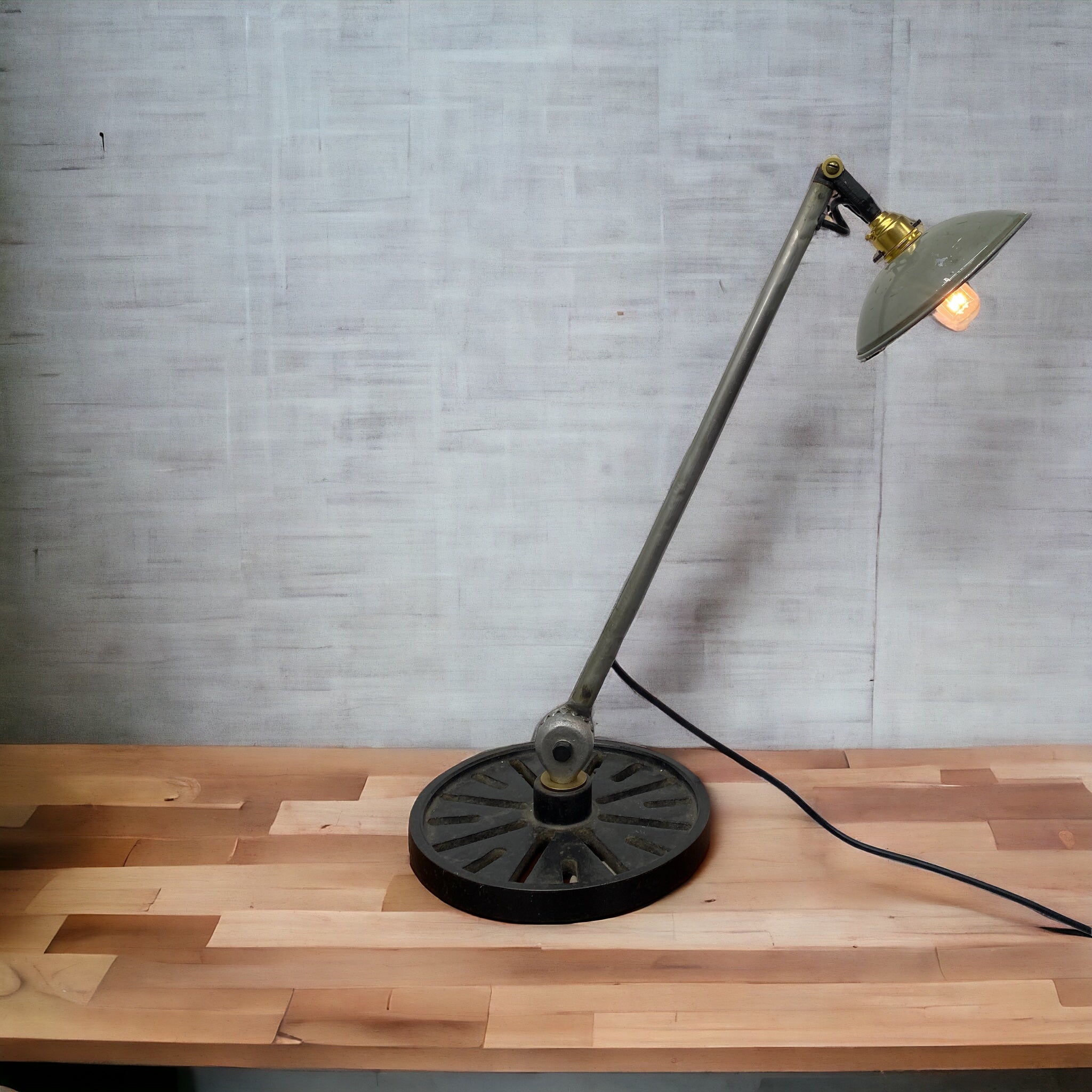 Room Set Industrial Desk Lamp Taupe