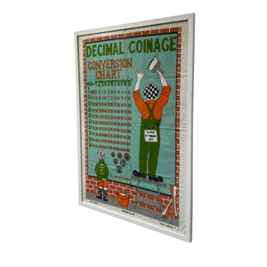 Side On Retro Decimal Coinage Conversion Chart Framed