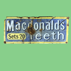 Vintage Enamel Signage Macdonalds Teeth Sets 20