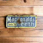 Load image into Gallery viewer, Wall Hung Vintage Enamel Signage Macdonalds Teeth Sets 20
