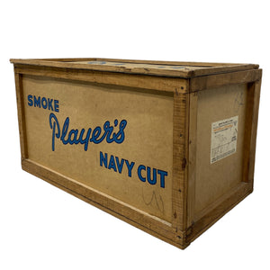 Side Of Original Players Navy Cut Tobacco Crate