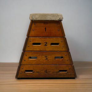 Numbered Midcentury Box Vault Beech Suede