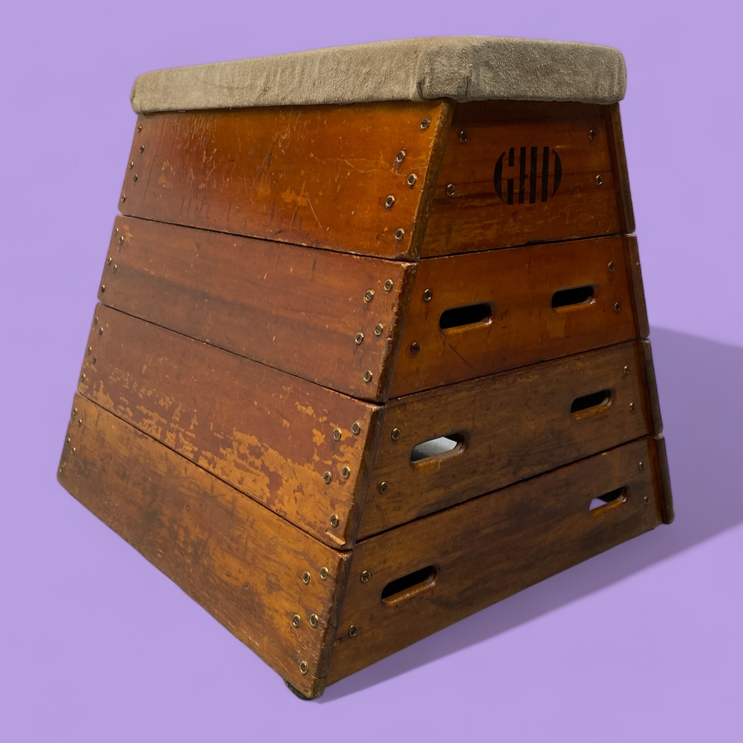 Midcentury Box Vault Beech Suede