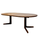 Load image into Gallery viewer, extended Danish Dining Table Extendable Circular Oval 70s
