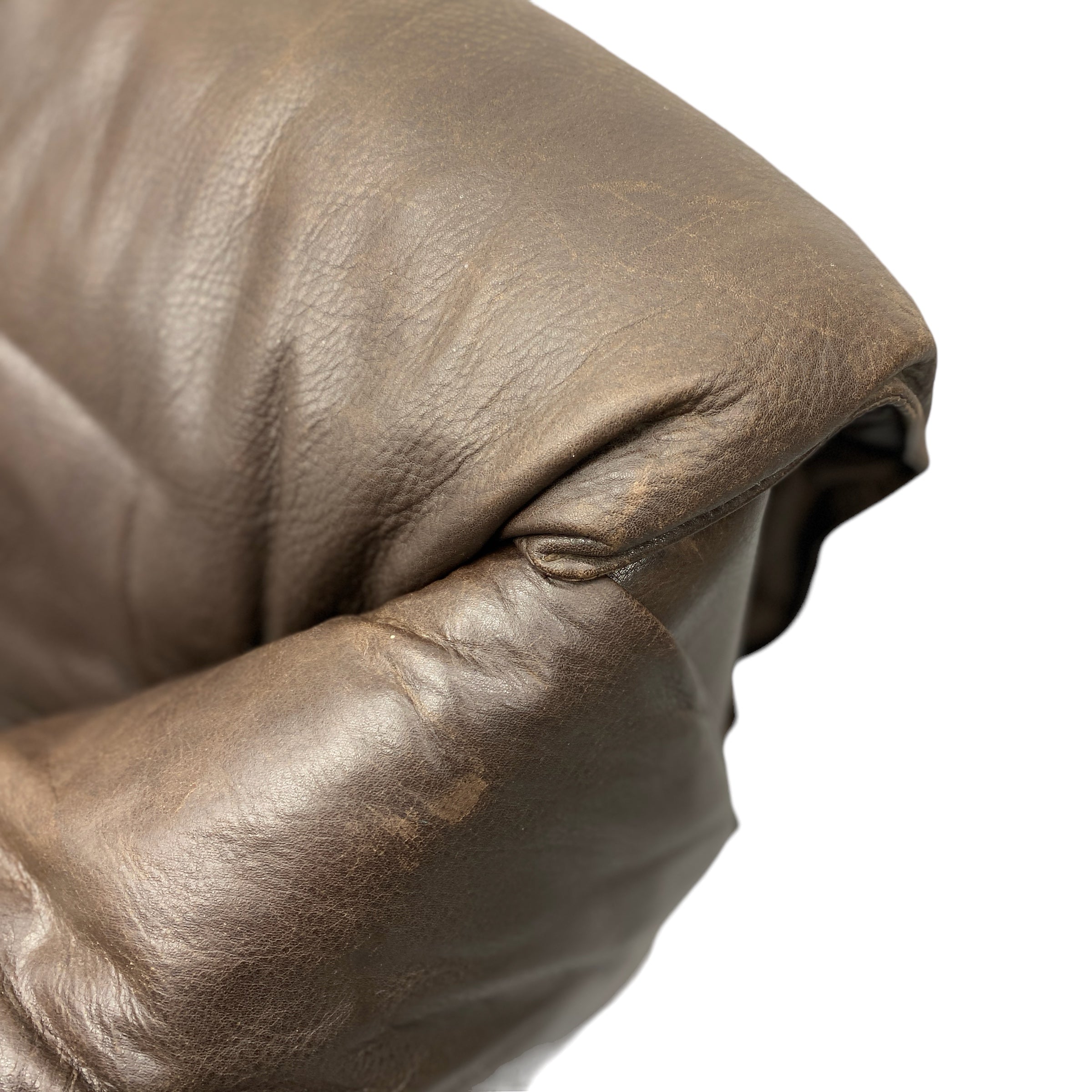 Brown Leather Arm Sofa