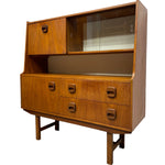 Load image into Gallery viewer, Handles And Legs Vintage English Highboard 1970&#39;s
