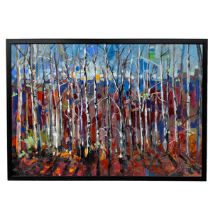 Acrylic Original Artwork Autumn Silver Birch Dale Kerrigan