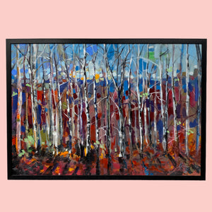 Original Artwork Autumn Silver Birch Dale Kerrigan