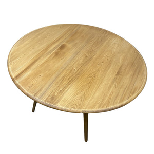 circular table top blonde elm