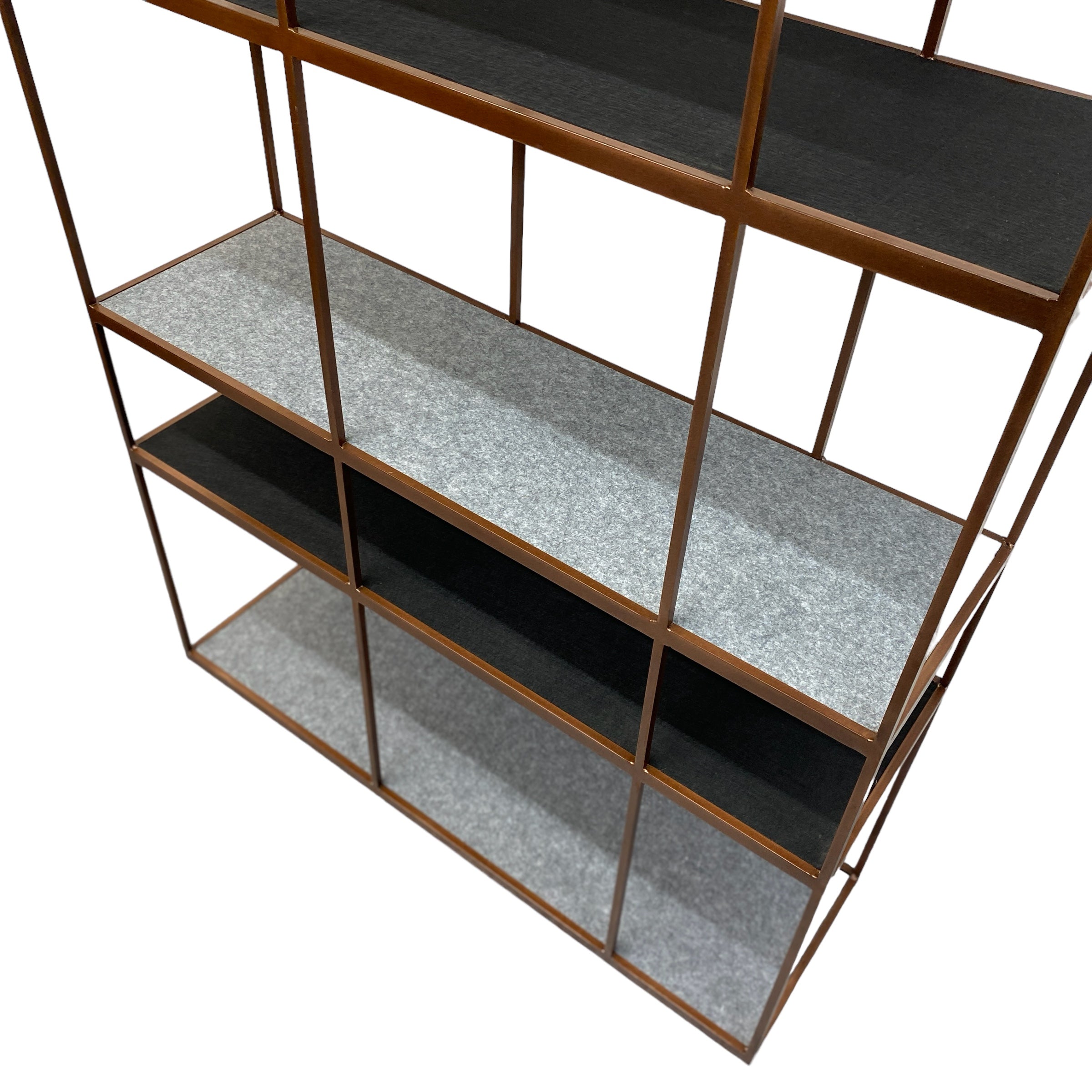 grey black shelving