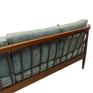 Back Spindles Sofa Midcentury Greaves & Thomas Day Bed Sofa Three Seater