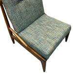 Load image into Gallery viewer, Camira Teal Fabric Midcentury Greaves &amp; Thomas Lounge Chair
