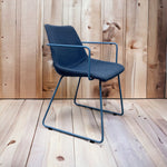 Load image into Gallery viewer, rOOM sET Contemporary Blue Felt Desk Chair
