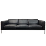Load image into Gallery viewer, Front Of Habitat Forum 2 Robin Day Sofa Three Seater Brown Black
