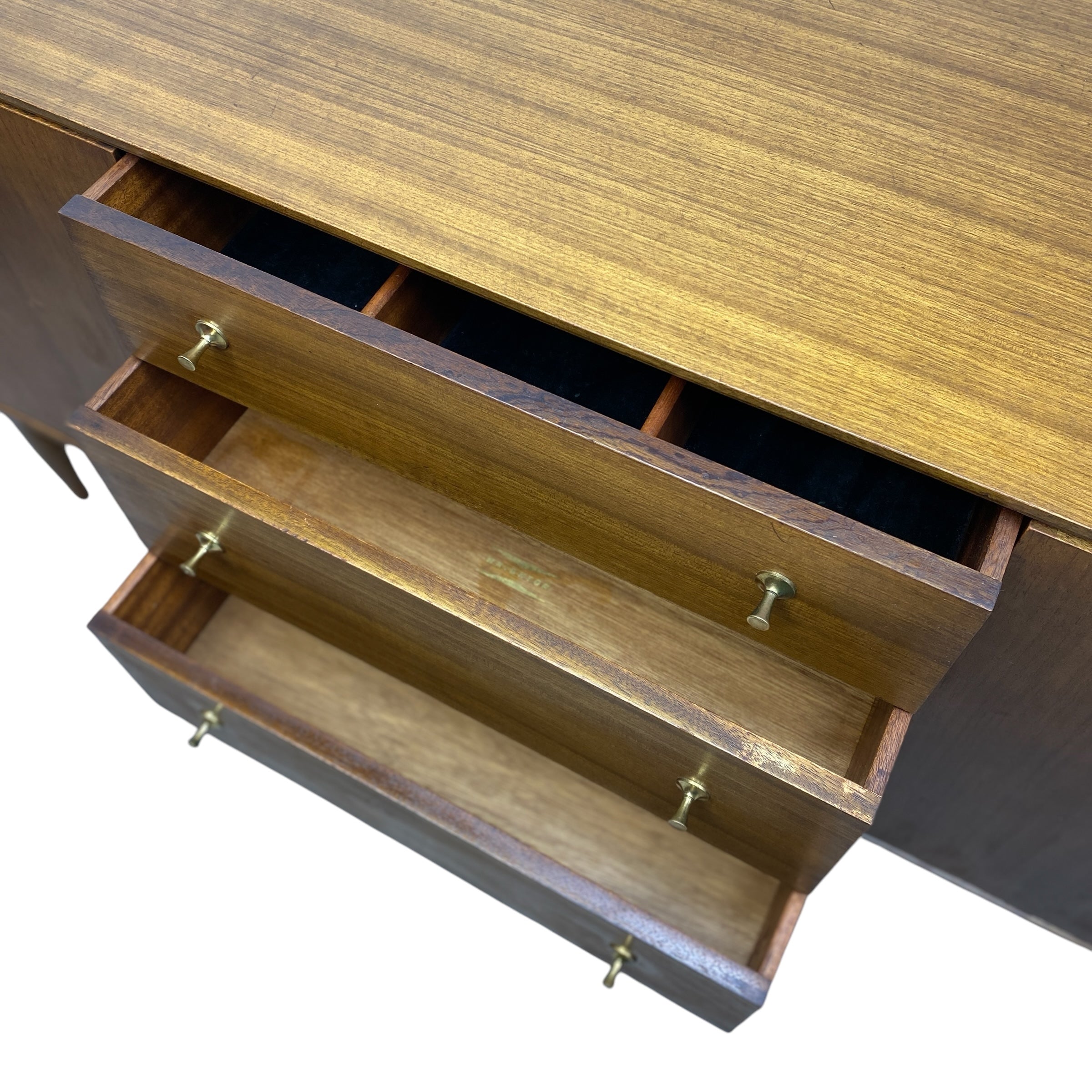 Open Drawers Sideboard Walnut British Wrighton