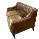 Load image into Gallery viewer, SIDE VIEW Vintage Leather Sofa Ancient Mariner
