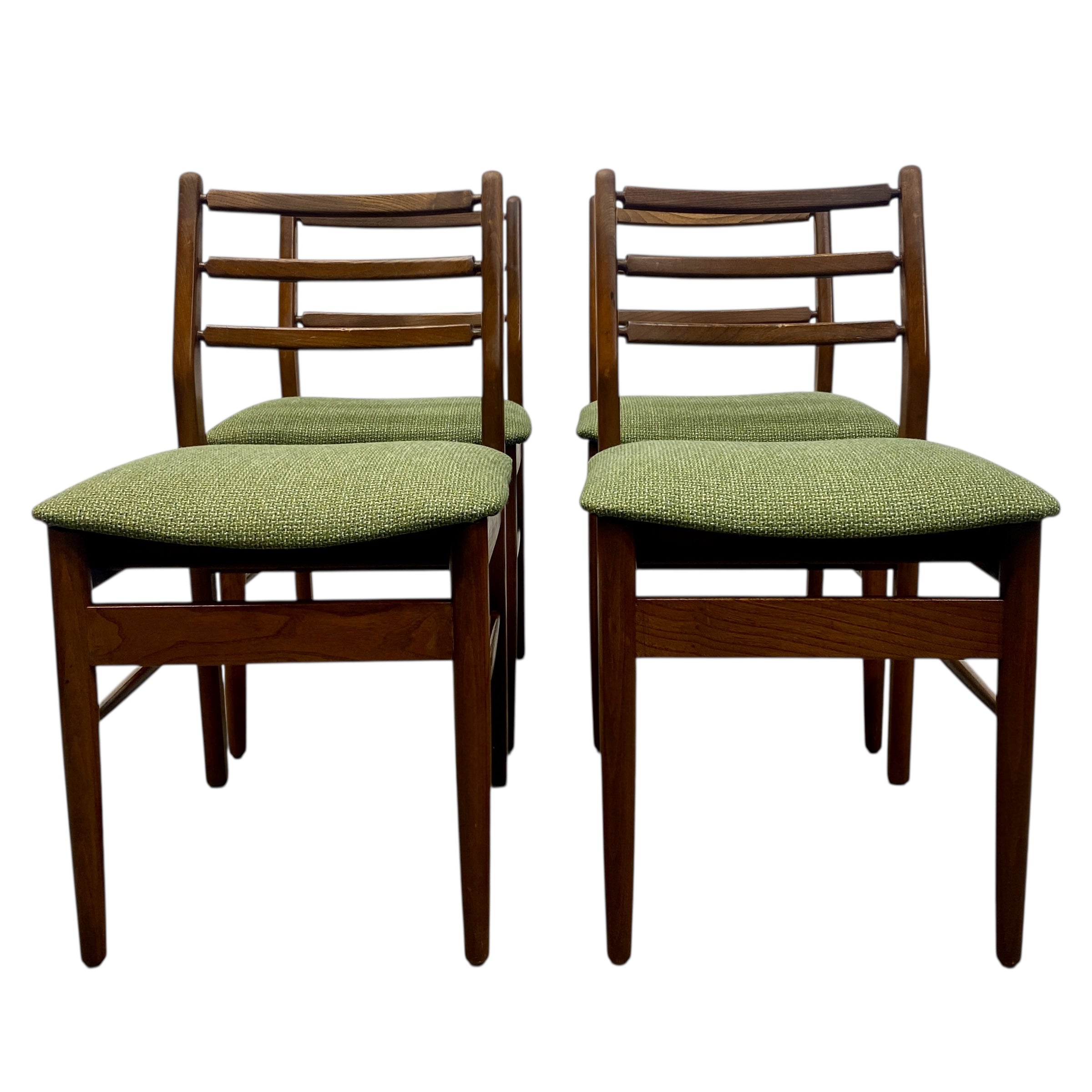 Teak And Green Dining Chairs