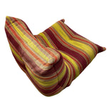 Load image into Gallery viewer, stripped button back fabric togo sofa some fading to back
