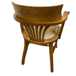 Load image into Gallery viewer, Antique Elbow Chair Oak Leather PAIR
