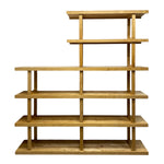 Load image into Gallery viewer, Wooden bookshelf with five shelves on a white background
