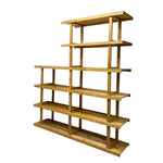 Load image into Gallery viewer, Wooden bookshelf with multiple shelves on a white background
