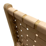 Load image into Gallery viewer, Close-up of a woven chair with wooden frame on a white background
