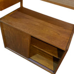 Load image into Gallery viewer, Wooden storage bench with a shelf on a white background
