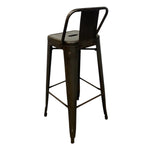 Load image into Gallery viewer, Black metal bar stool  on a white background
