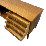 Load image into Gallery viewer, Wooden dresser with open drawers on a white background
