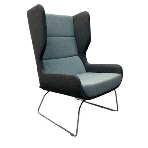 Blue Naughtone Hush Lounge Chair Wool Herman Miller Group