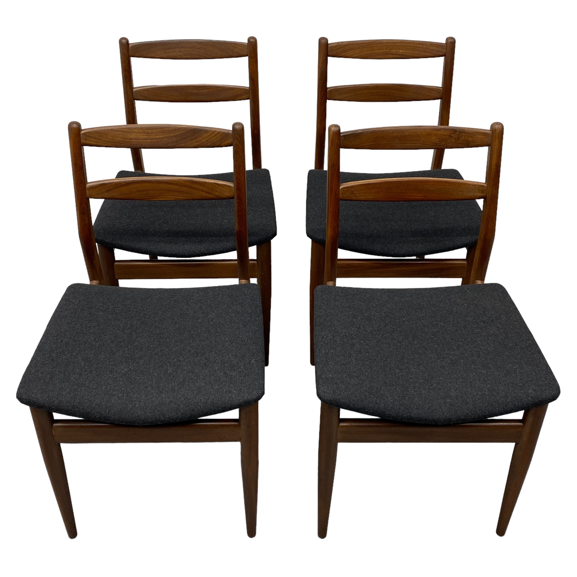 Midcentury Scandart Set Of Dining Chairs Danish Influence