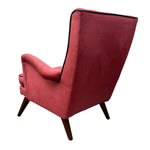 Load image into Gallery viewer, Teak Feet Vintage Lounge Chair Pink Velvet

