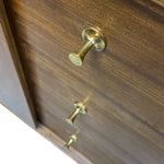 Load image into Gallery viewer, Brass Handles Sideboard Walnut British Wrighton

