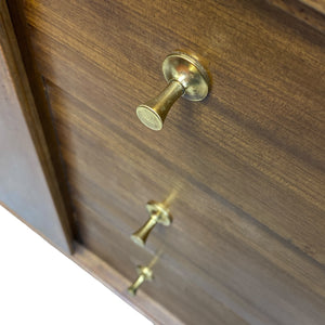 Brass Handles Sideboard Walnut British Wrighton