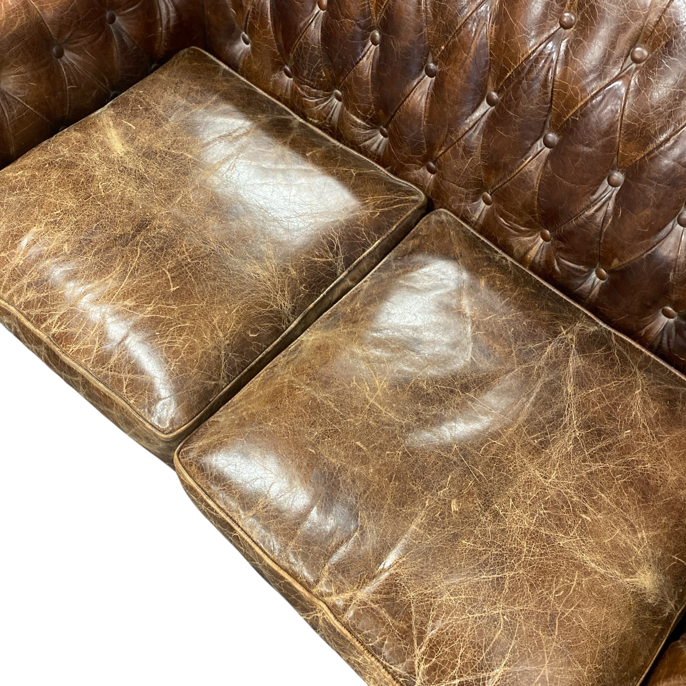 BROWN LEATHER SEATING