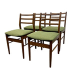 Load image into Gallery viewer, Camira Fabric And Teak Dining Chairs
