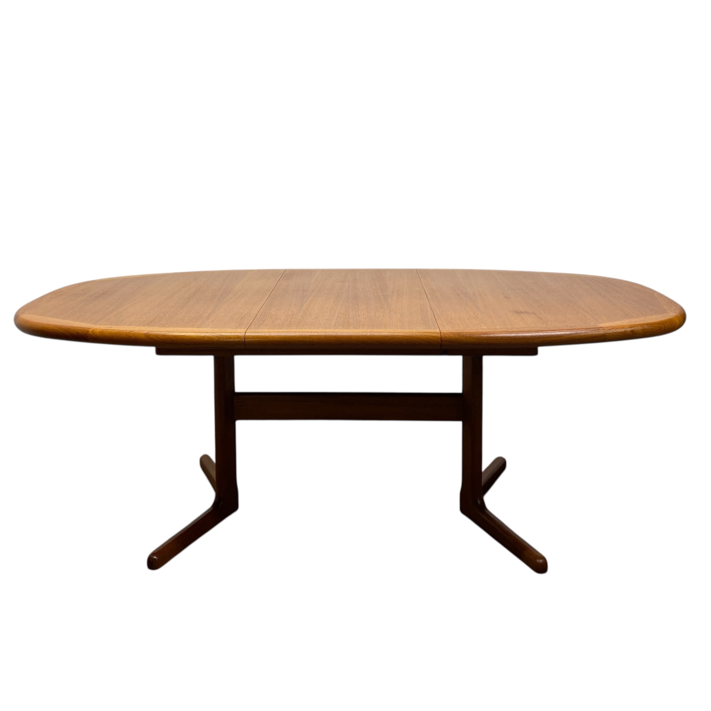 Wooden dining table on a white background
