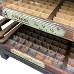 Load image into Gallery viewer, Wooden type case with letterpress printing blocks on a white background
