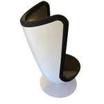 Load image into Gallery viewer, Modern chair with black and white design on a white background
