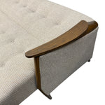 Load image into Gallery viewer, hardwood arms and checked sofa
