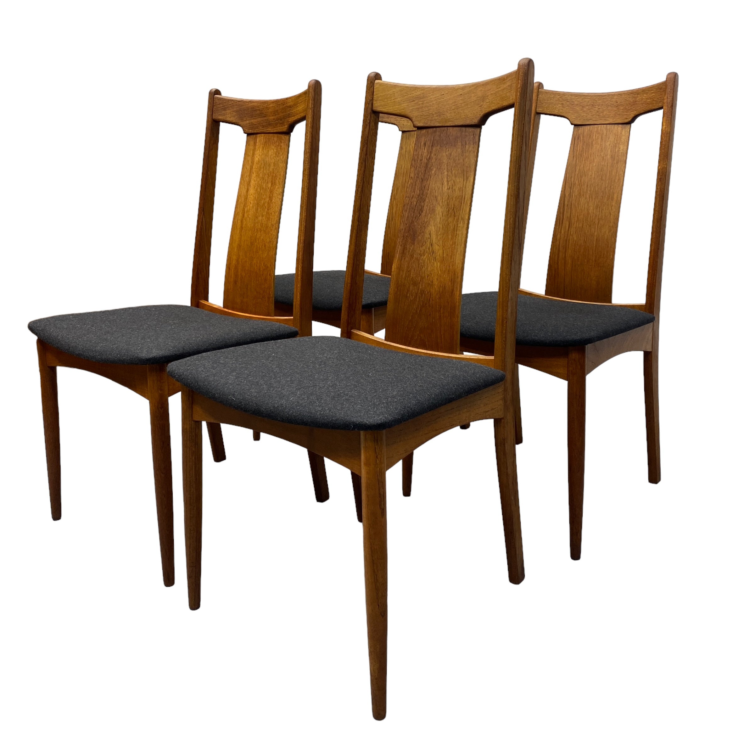 White Back Ground Midcentury Dining Chairs Danish Farstrop