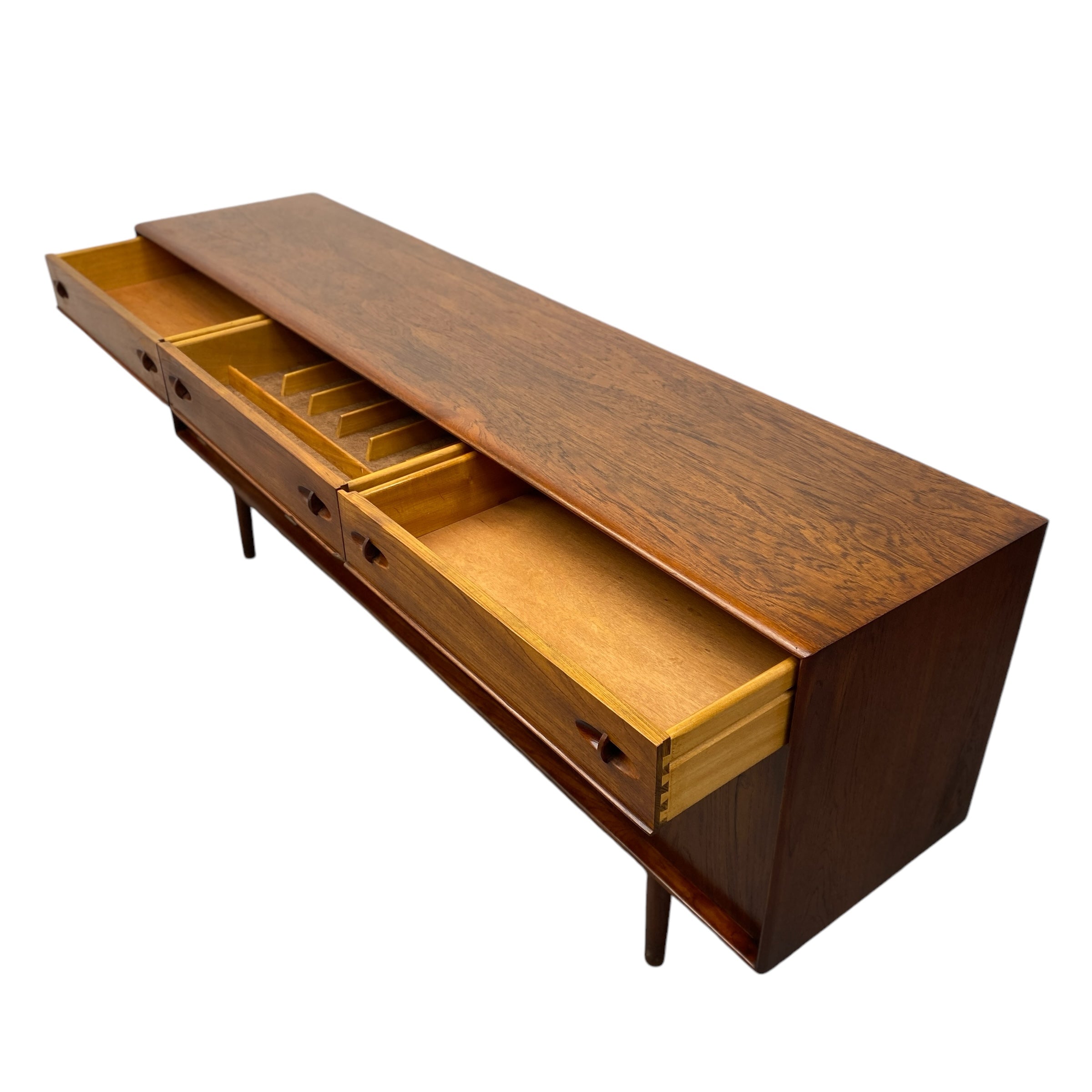 three open drawers