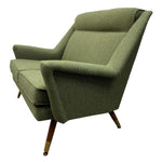 Load image into Gallery viewer, Angular Arms Sofa Midcentury Two Seater Sofa Green
