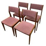 Load image into Gallery viewer, four teak dining chairs
